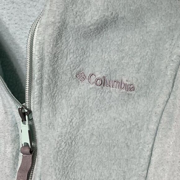 Columbia Jacket Womens Medium Light Blue XL6445 Full Zip Fleece Outdoors Hiking - Picture 4 of 11